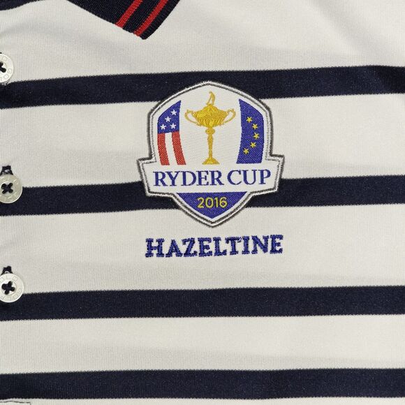 RYDER CUP 2016 HAZELTINE RALPH LAUREN POLO GOLF STRIPED SHIRT Women's Medium - Picture 4 of 8
